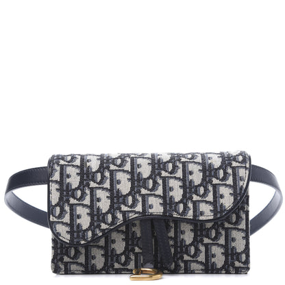Christian Dior Oblique Saddle Belt Bag Blue 1 of 10