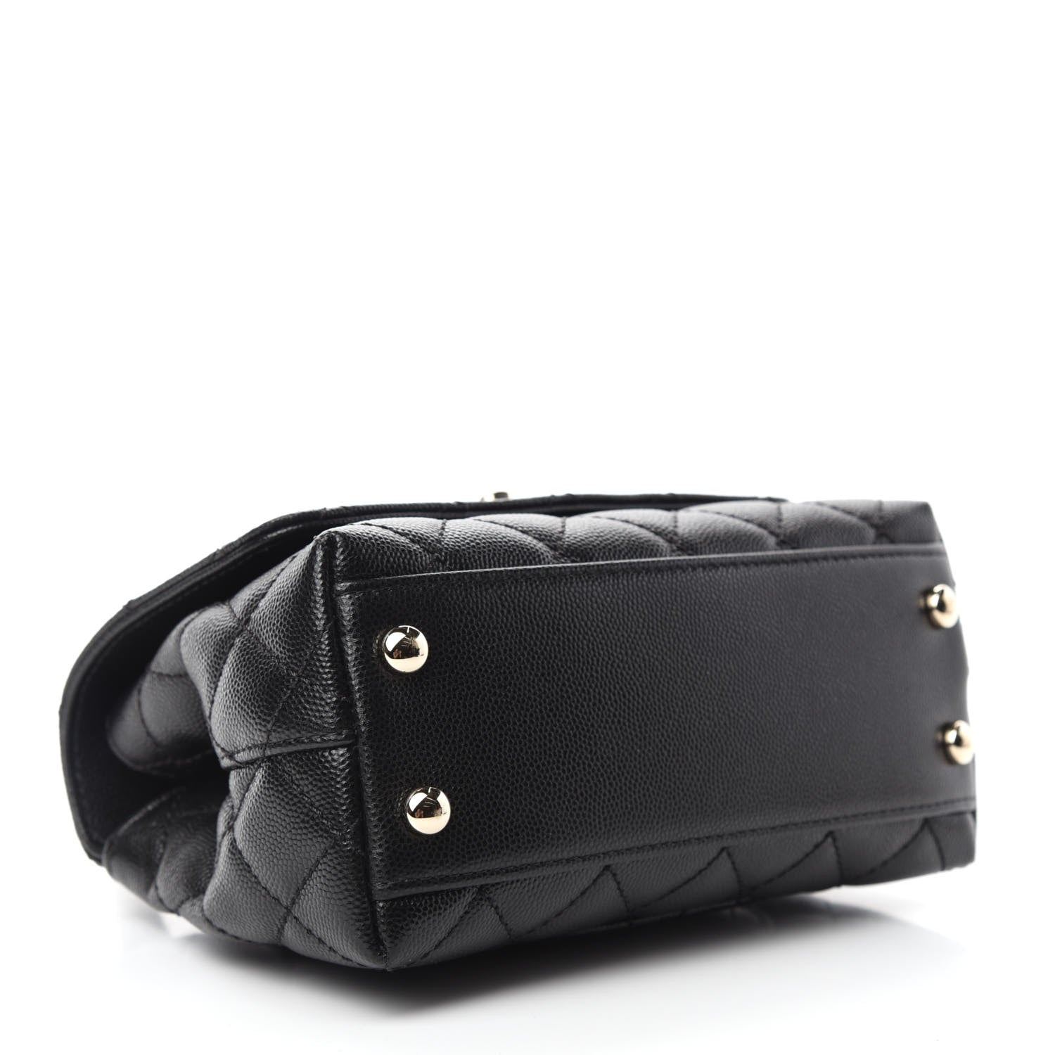 Chanel Caviar Lizard Embossed Quilted Extra Mini Coco Handle Flap Black 4 of 11