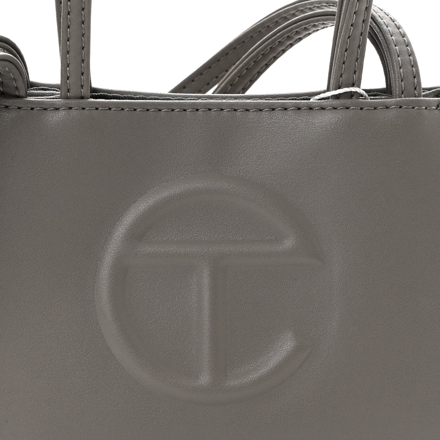 Telfar Vegan Leather Small Shopping Bag Grey 8 of 10