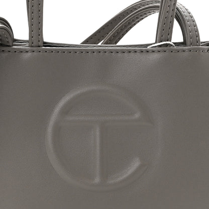 Telfar Vegan Leather Small Shopping Bag Grey 8 of 10