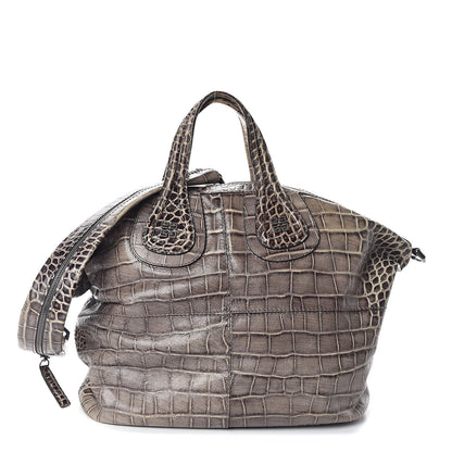 Givenchy Calfskin Crocodile Embossed Medium Nightingale Brown 1 of 11