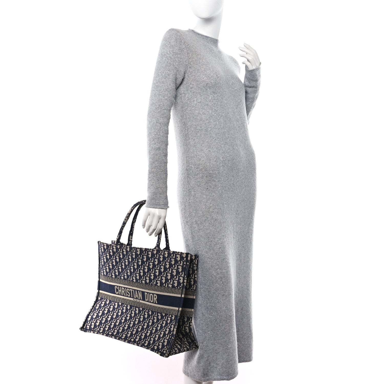 Christian Dior Oblique Large Book Tote Blue Multicolor 3 of 15