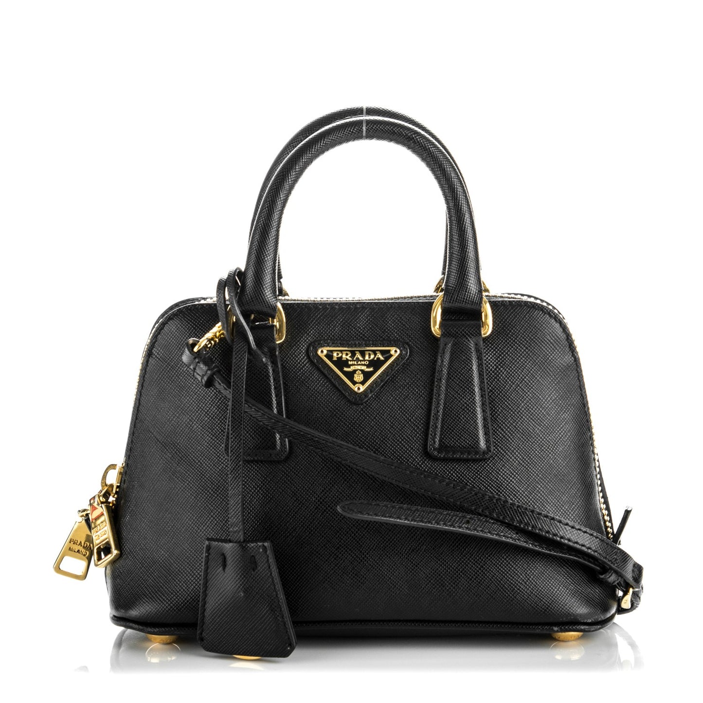 Saffiano Lux Mini Promenade Tote Black