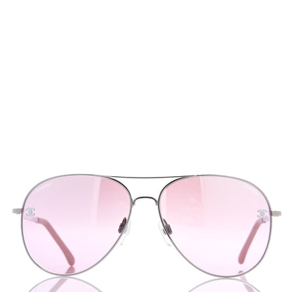 Chanel CC Aviator Sunglasses 4189-T-Q Pink 3 of 8