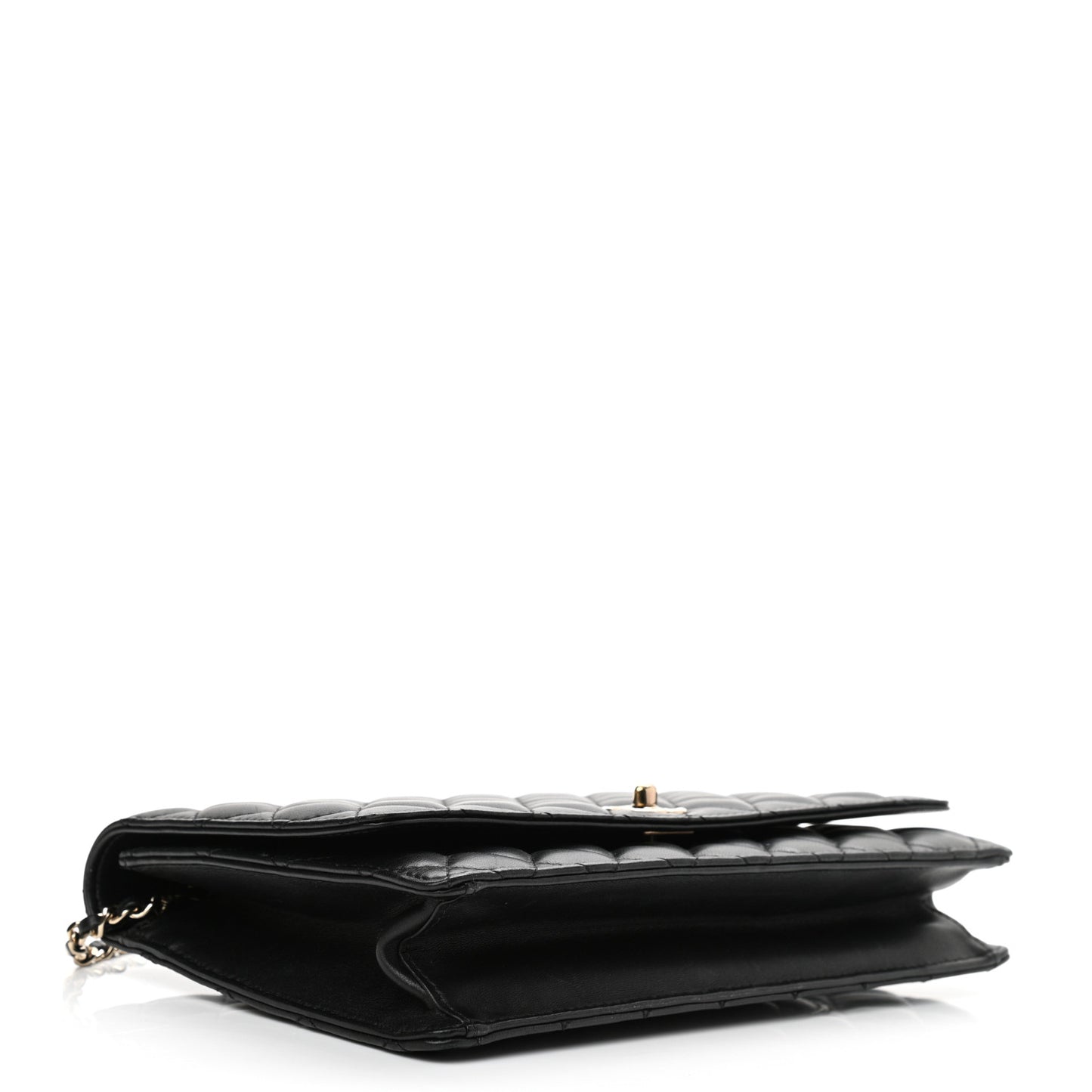 Lambskin Quilted Fantasy Pearl Flap Black