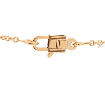 Hermes 18K Rose Gold Diamond Amulettes Cadenas Pendant Necklace 4 of 6