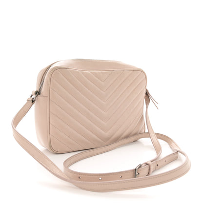Saint Laurent Calfskin Matelasse Monogram Lou Camera Bag Marble Pink 3 of 18