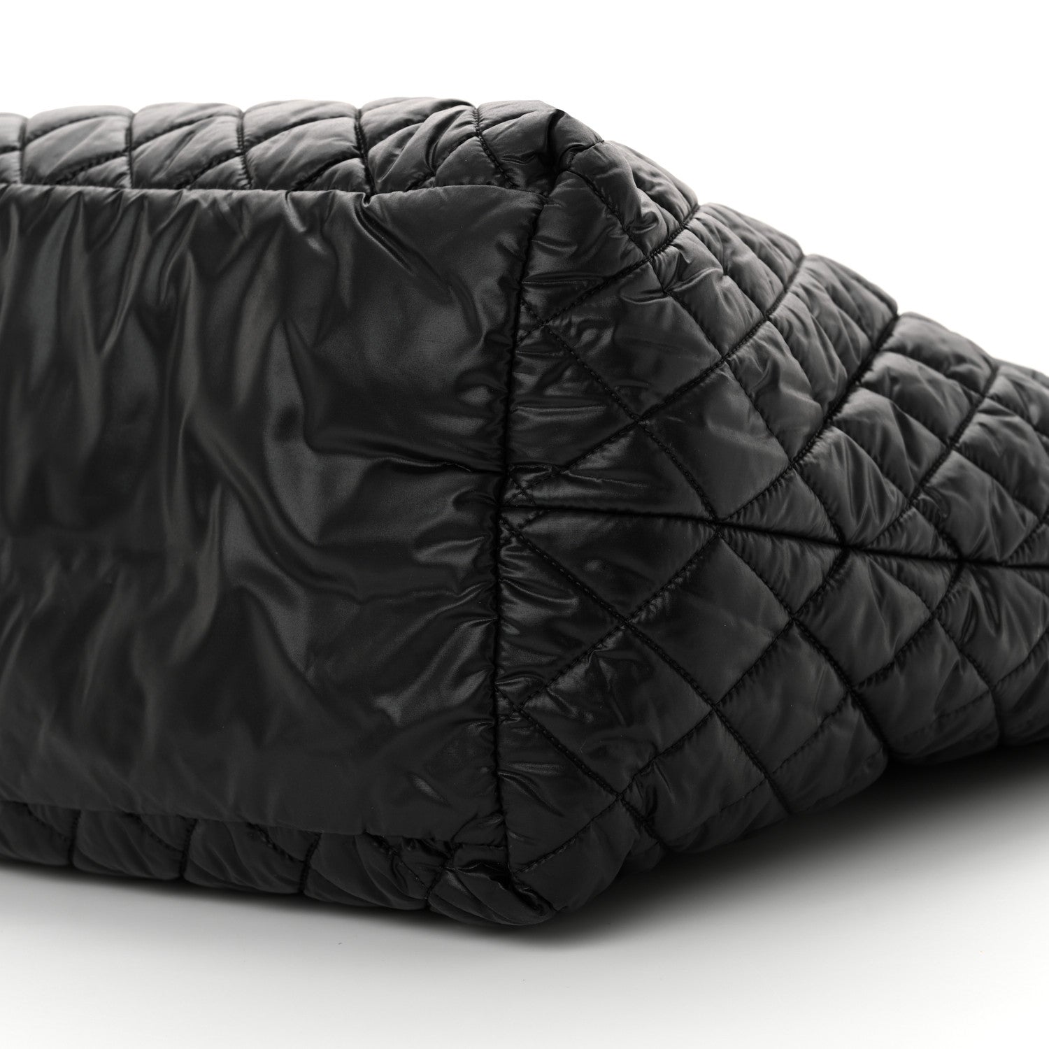 Chanel Nylon Quilted Large Coco Cocoon Tote Black 10 of 11