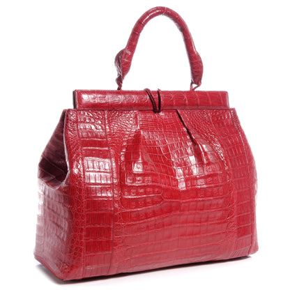 Nancy Gonzalez Crocodile Tote Red 3 of 7