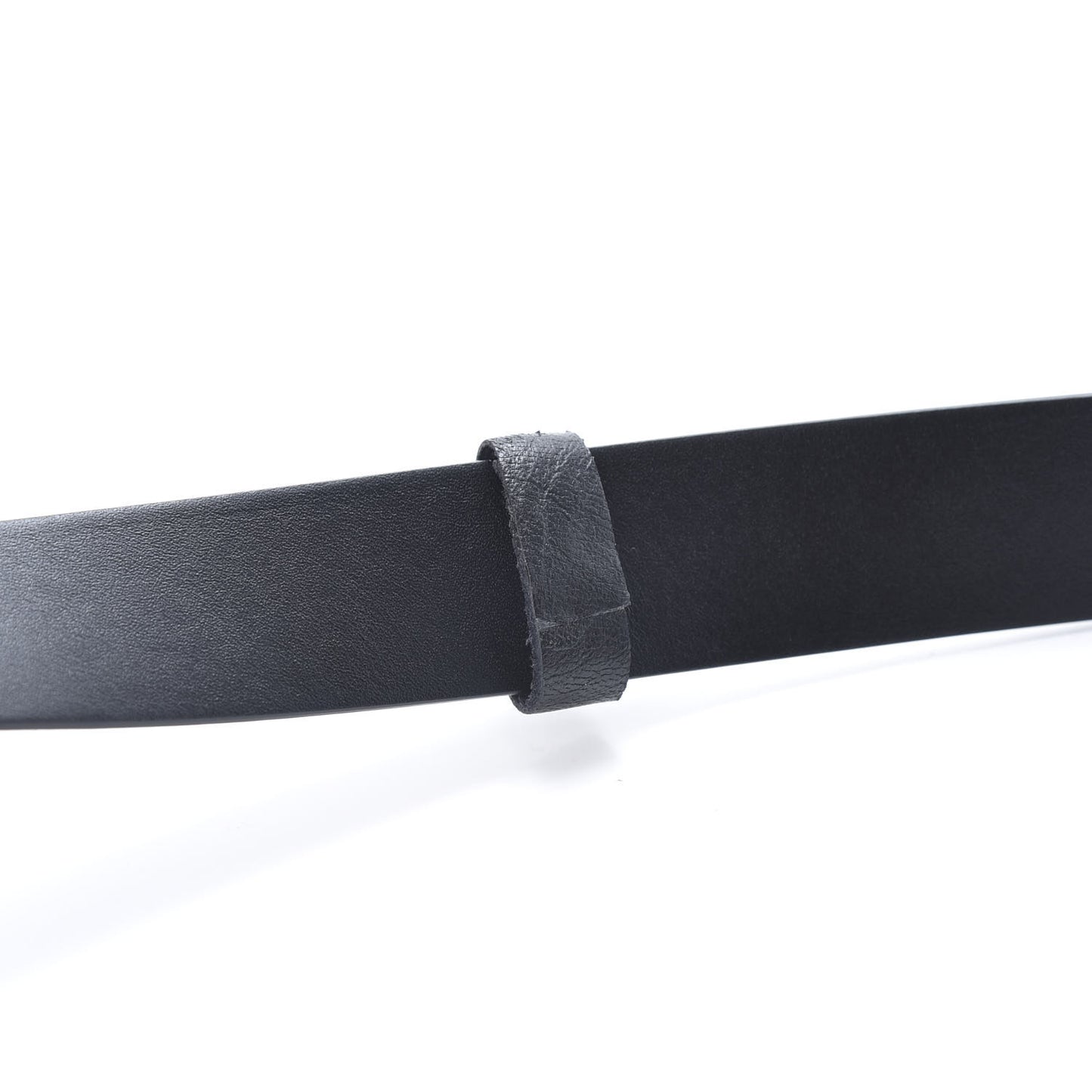 Calfskin CC Chain Logo Belt 90 36 Black