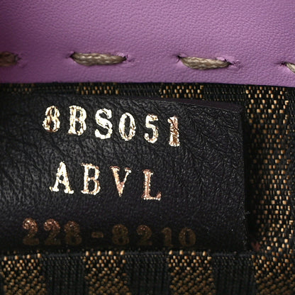 Fendi Vitello King Plexiglass Logo Embossed Mini Fendi Sunshine Shopper Tote Lavanda 7 of 12