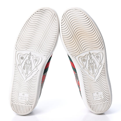 Gucci GG Supreme Monogram Strawberry Web Womens Ace Sneakers 39 Beige Multicolor Red Green 6 of 11