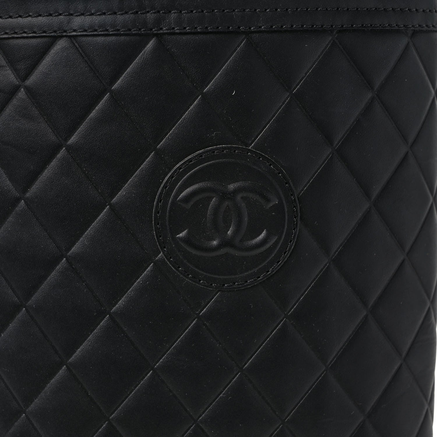 Chanel Oily Calfskin Quilted High Boots 39.5 Black 7 of 9