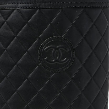 Chanel Oily Calfskin Quilted High Boots 39.5 Black 7 of 9