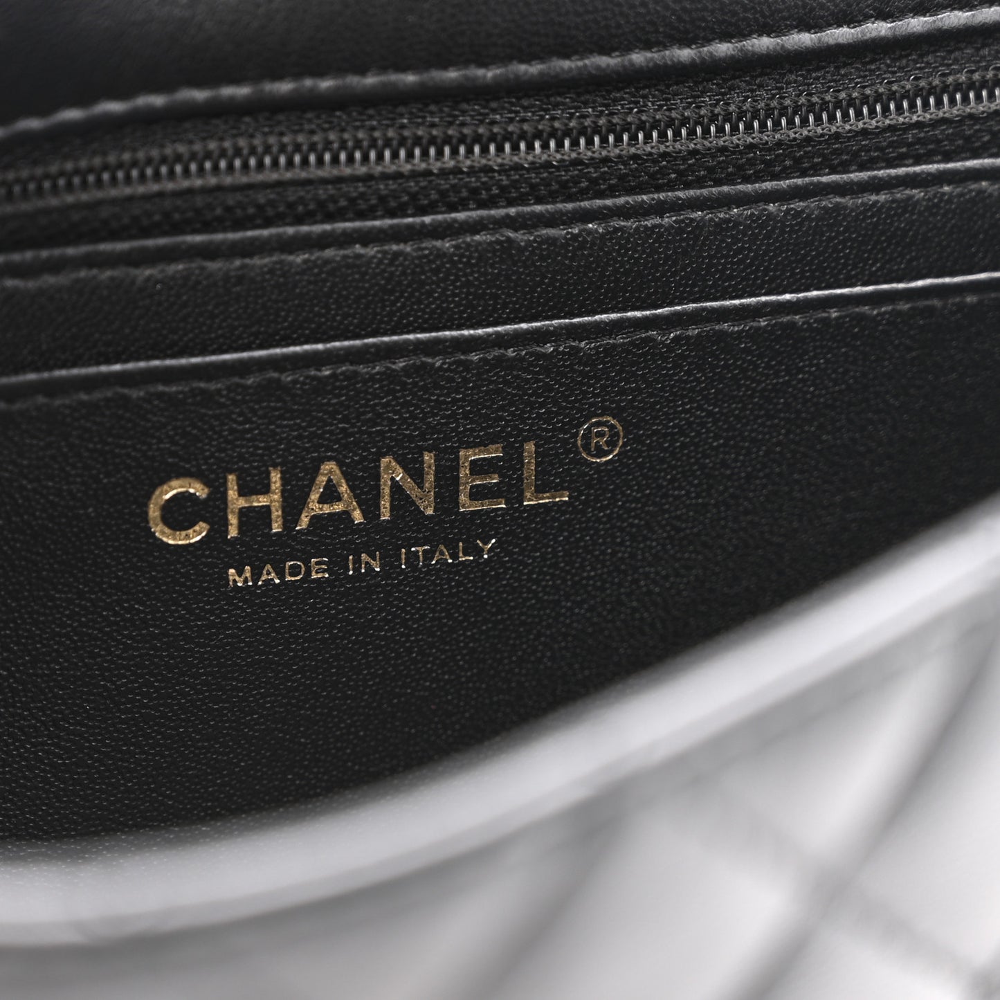 Lambskin Quilted Mini Rectangular Flap Black
