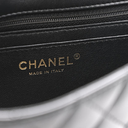 Chanel Lambskin Quilted Mini Rectangular Flap Black 6 of 12