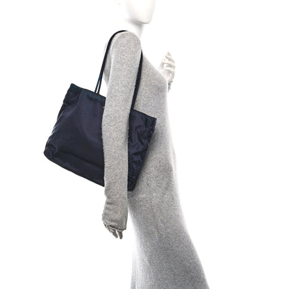 Prada Tessuto Nylon Saffiano Tote Purple 3 of 9