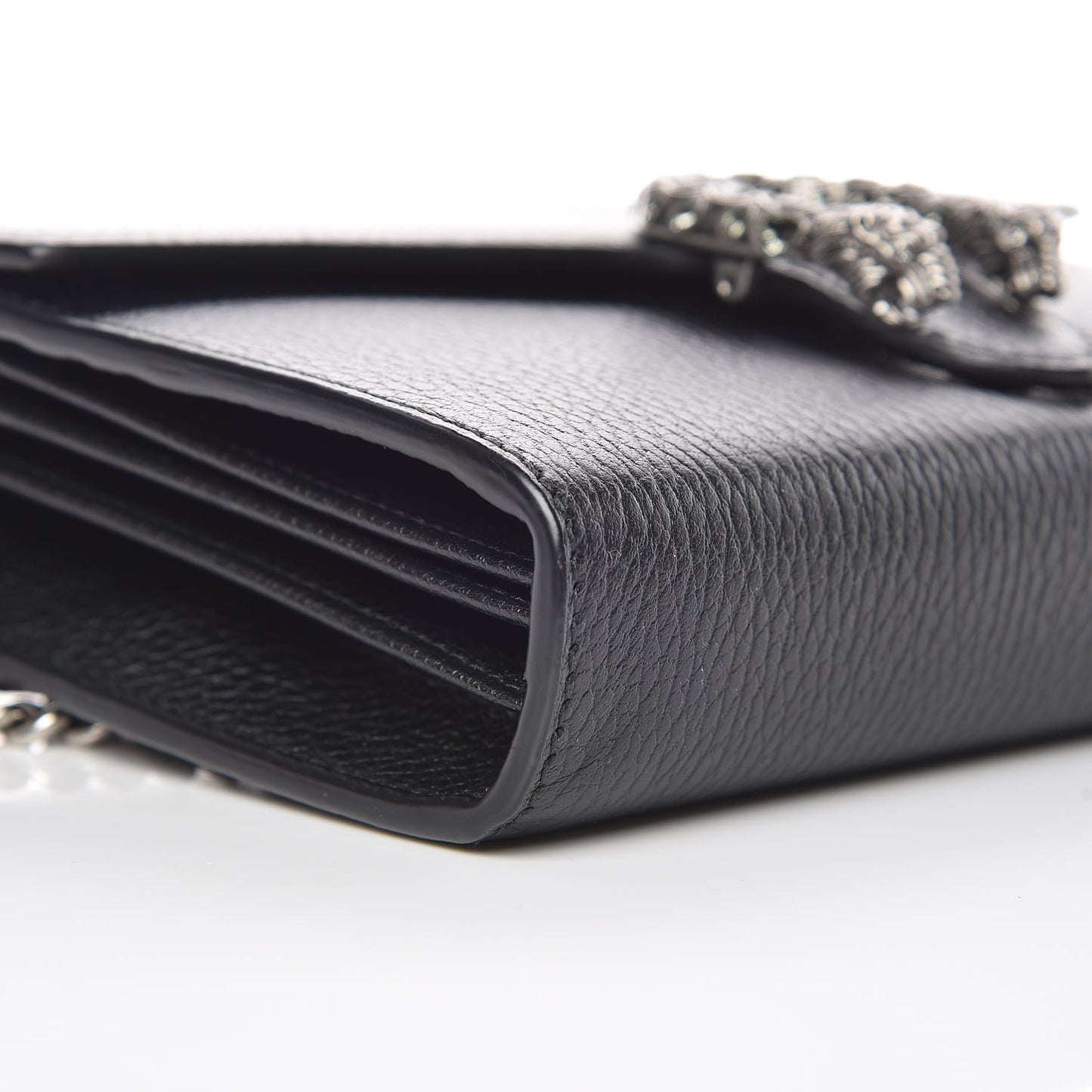Calfskin Mini Dionysus Chain Wallet Black