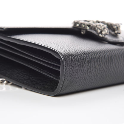 Gucci Calfskin Mini Dionysus Chain Wallet Black 8 of 11