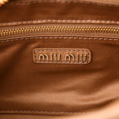 Miu Miu Nappa Matelasse Regular Arcadie Top Handle Bag Caramel 7 of 10