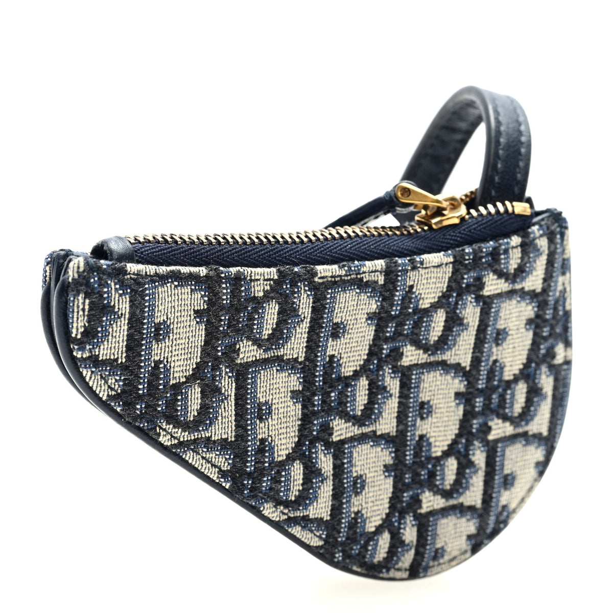 Oblique Saddle Coin Purse Blue