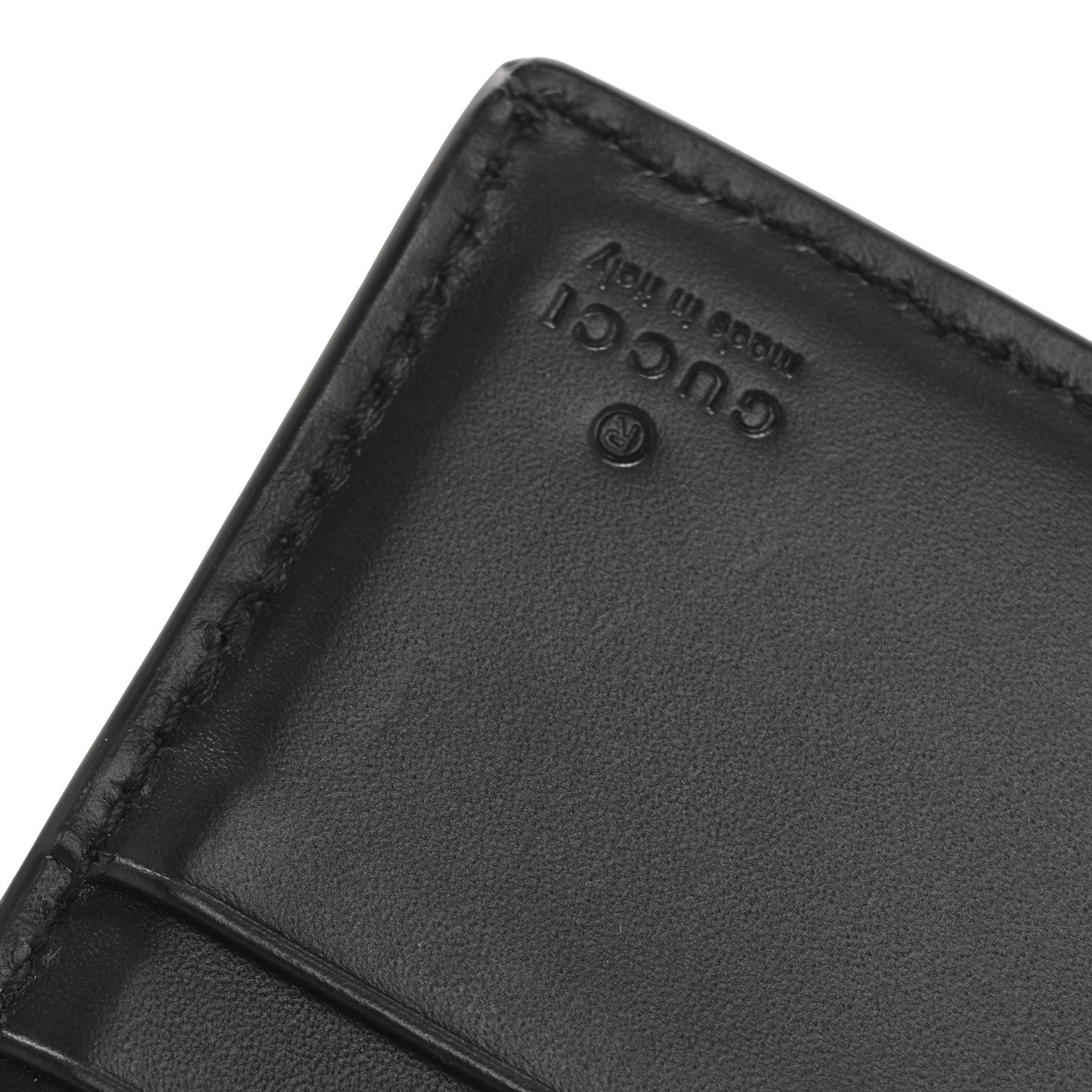 GG Supreme Monogram Kingsnake Nice Bi-Fold Wallet Black Grey