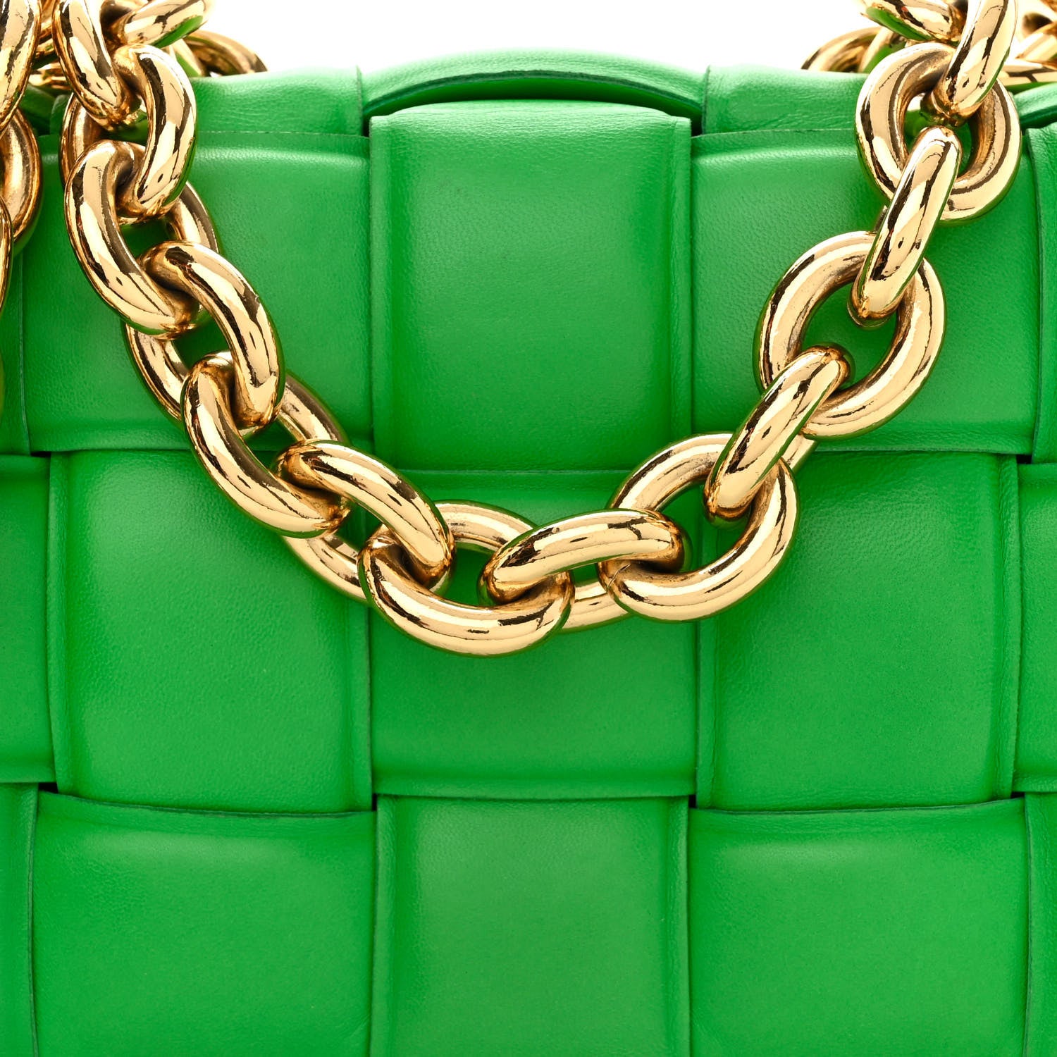 Bottega Veneta Lambskin Maxi Intreccio Padded Chain Cassette Crossbody Bag Parakeet 8 of 11