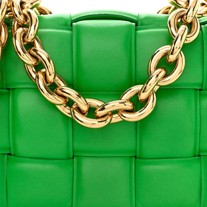 Bottega Veneta Lambskin Maxi Intreccio Padded Chain Cassette Crossbody Bag Parakeet 8 of 11