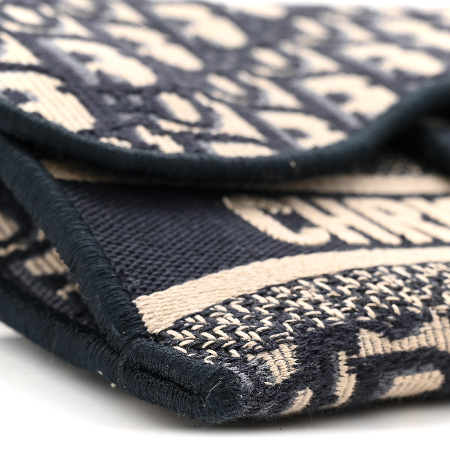 Christian Dior Oblique Slim Saddle Pouch Blue 9 of 11