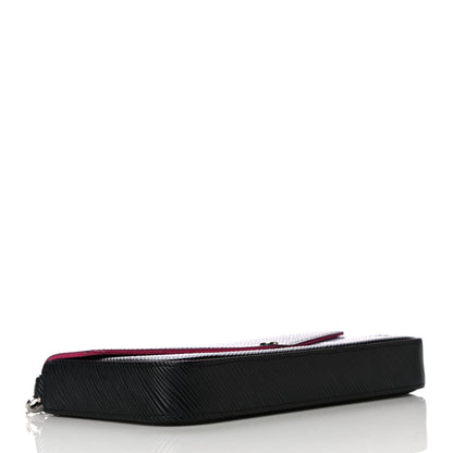 Louis Vuitton Epi Pochette Felicie Black Hot Pink 5 of 14