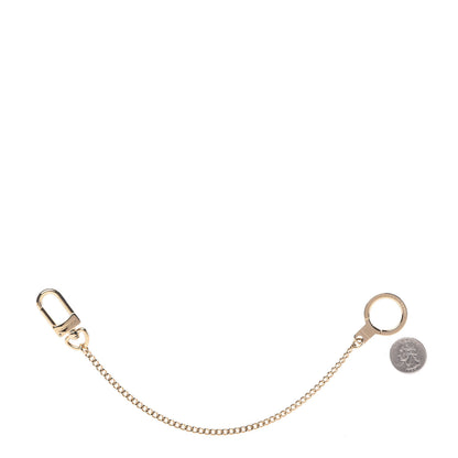 Louis Vuitton Metal Pochette Extender Key Ring Chain Gold 2 of 5
