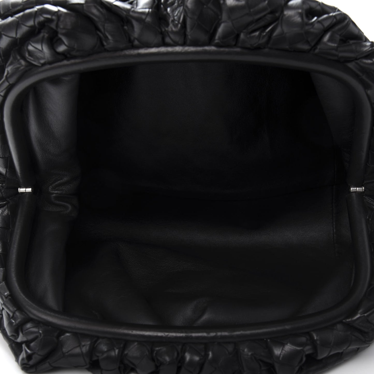 Nappa Maxi Intreccio The Pouch Oversized Clutch Black