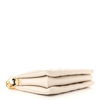 Louis Vuitton Lambskin Embossed Monogram Coussin PM Beige Cream 4 of 11