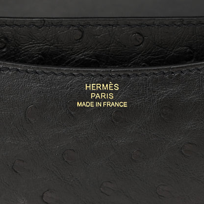 Hermes Ostrich Constance 18 Black 6 of 13