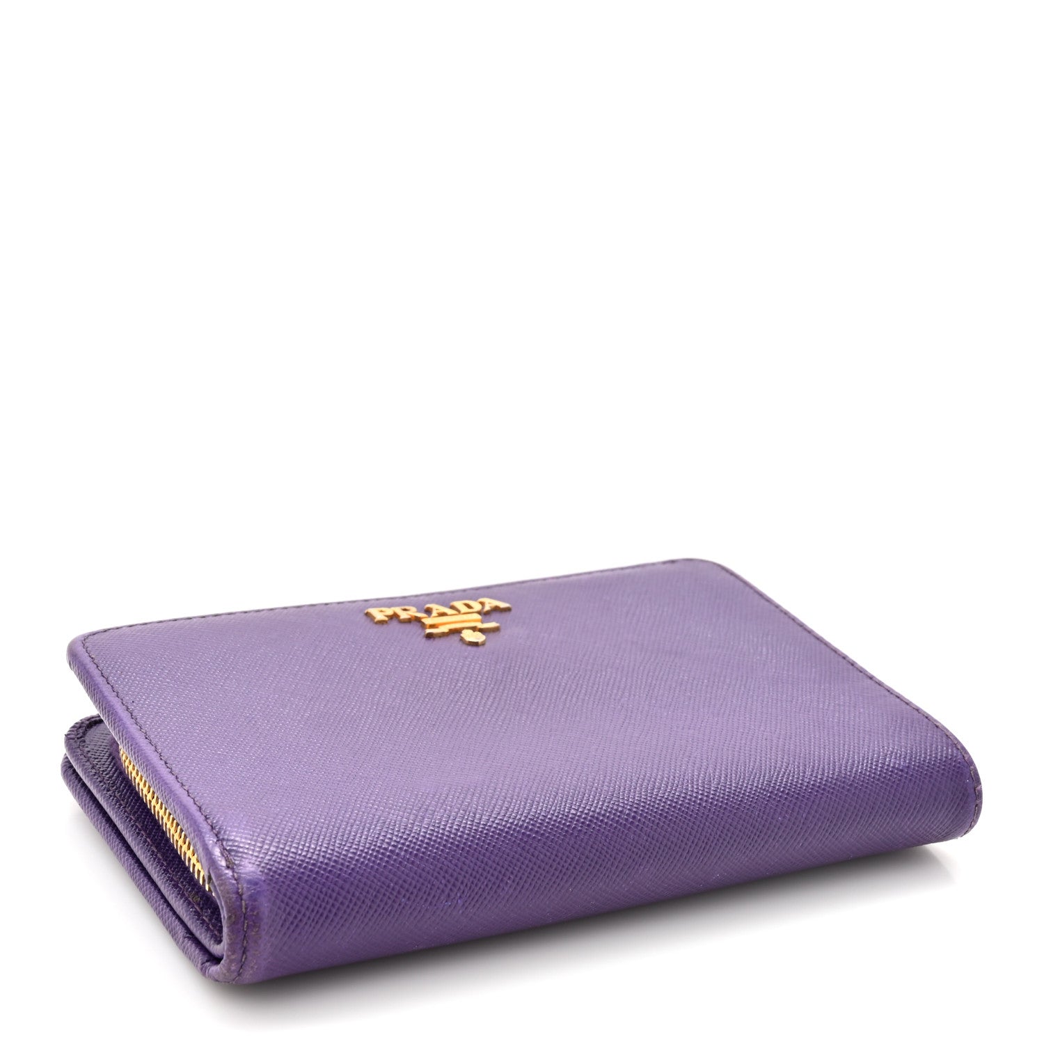 Prada Saffiano Metal Coin Purse Purple 4 of 15