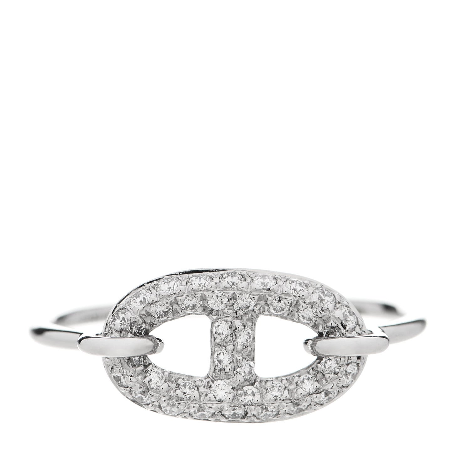 18K White Gold Diamond Farandole Ring 56 7.5