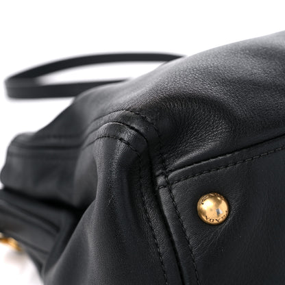 Prada Soft Calfskin Double Zip Shoulder Bag Black 7 of 15
