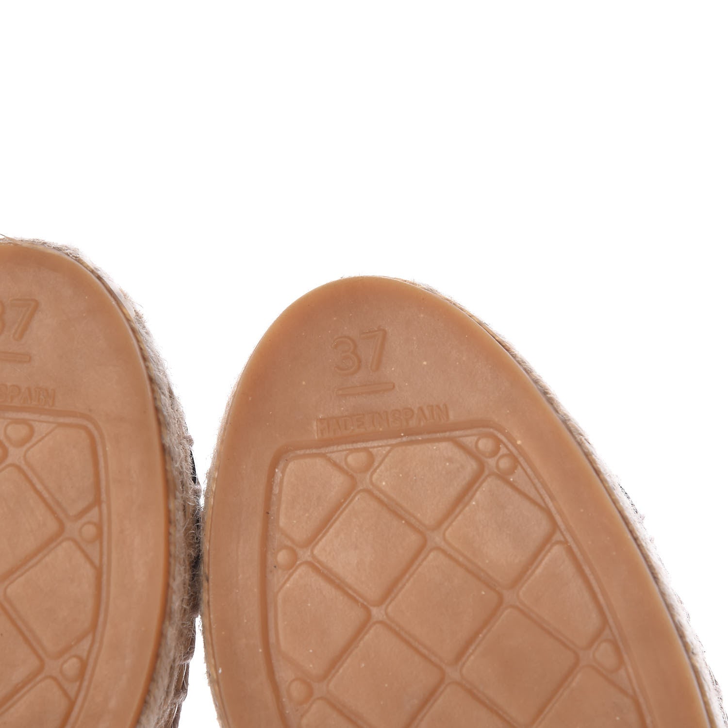 Chanel Lambskin CC Espadrilles 37 Beige Black 7 of 14