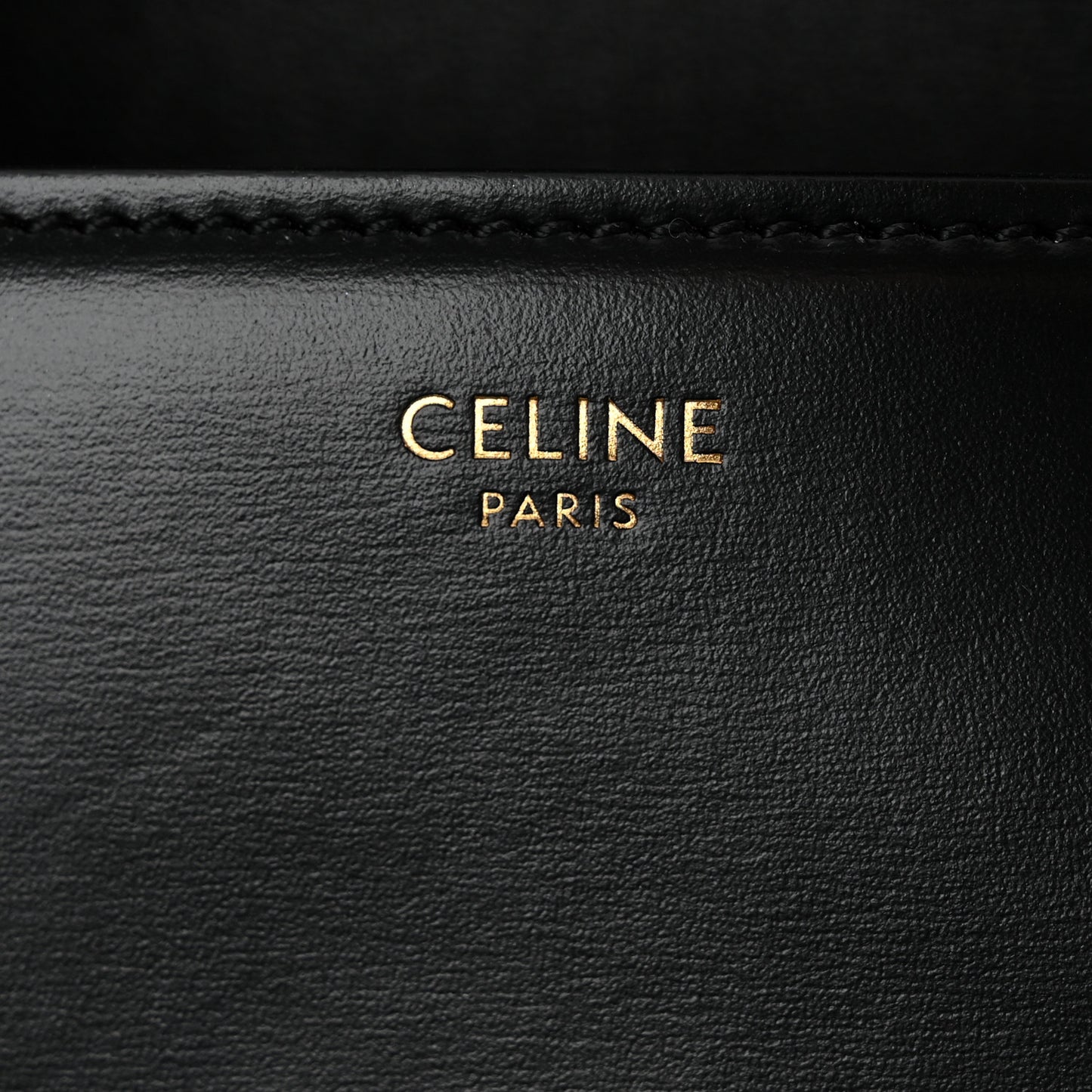 Shiny Calfskin Triomphe Shoulder Bag Black