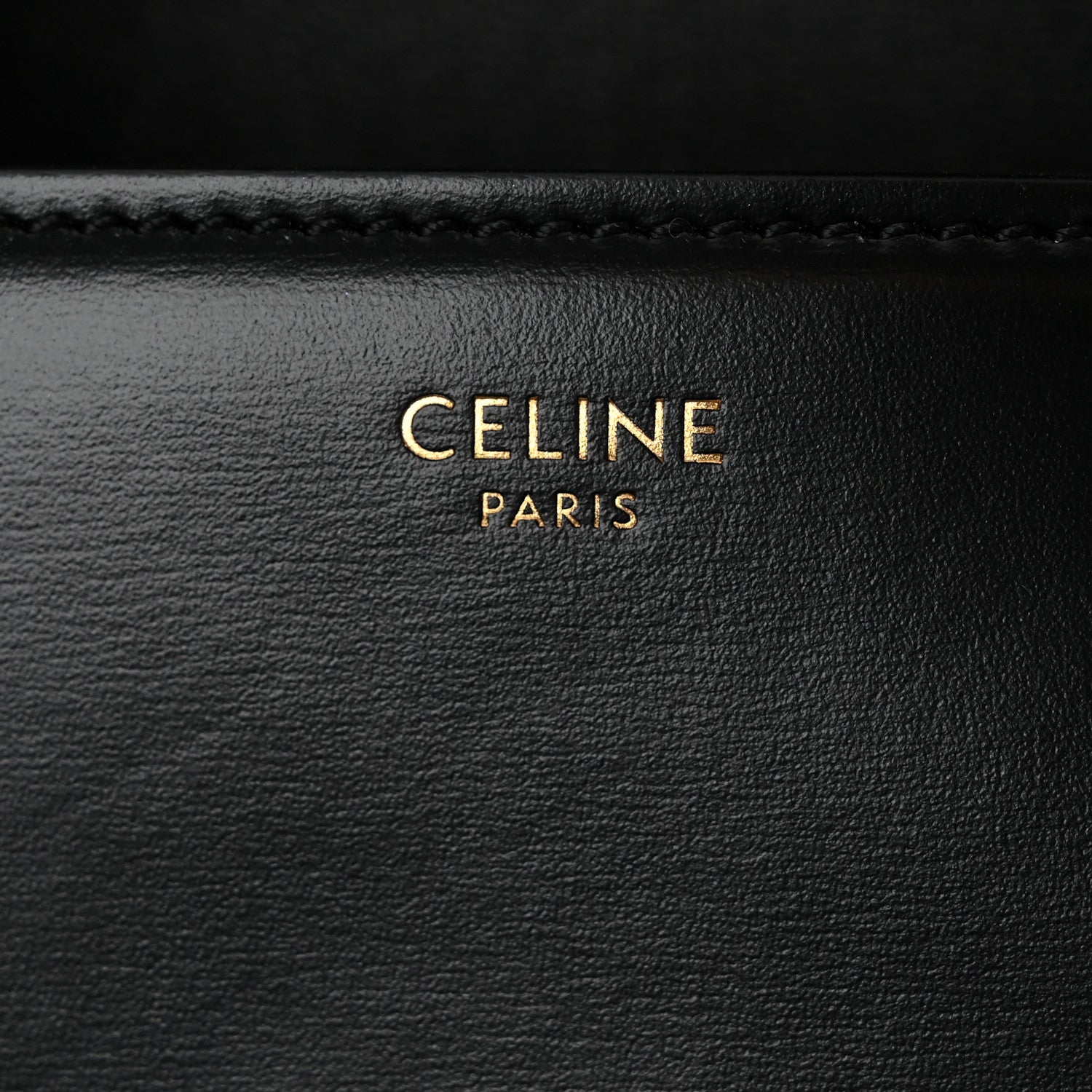 Celine Shiny Calfskin Triomphe Shoulder Bag Black 6 of 10