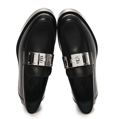Hermes Calfskin Womens Hot Loafer 37 Black 2 of 9