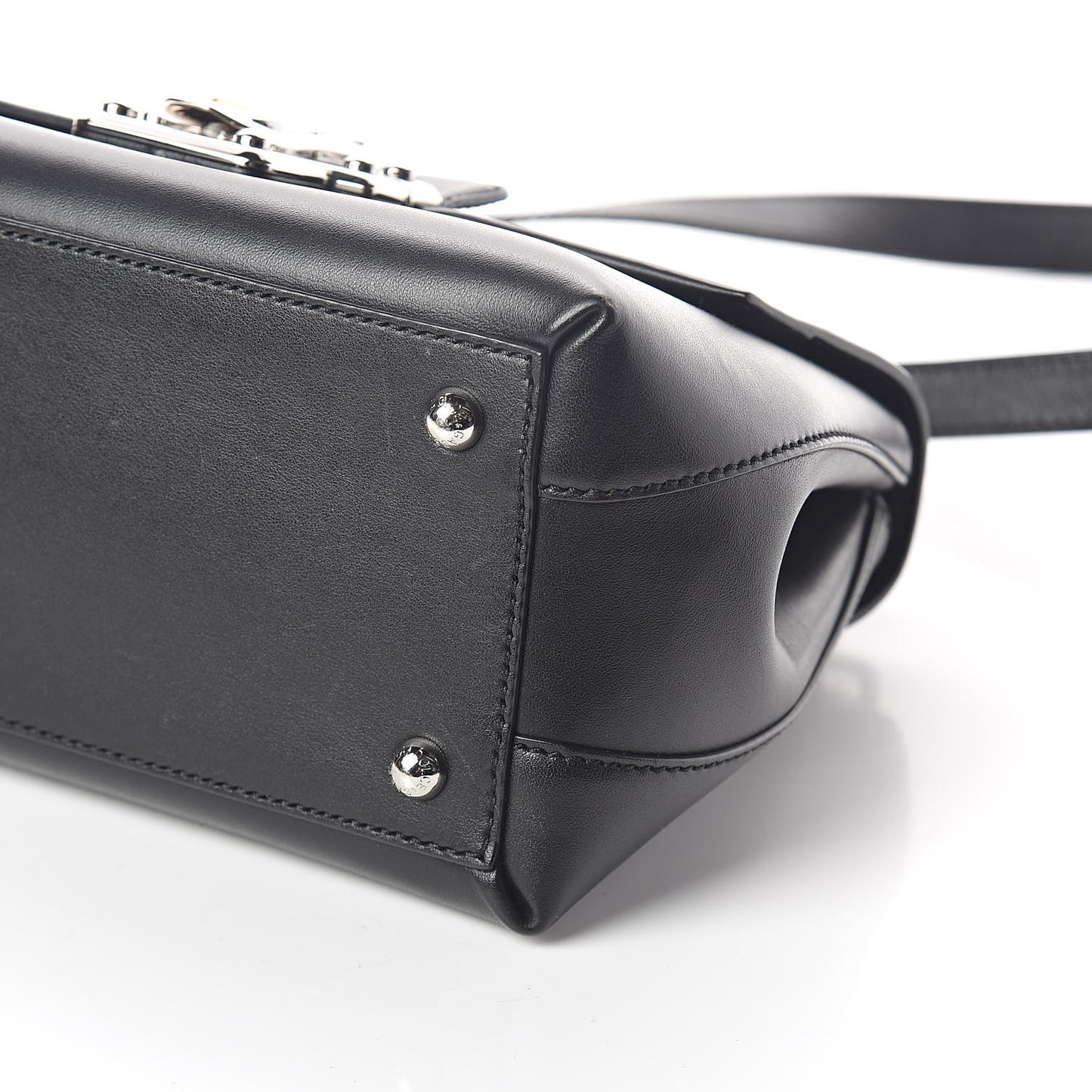 Calfskin Small Lucia Satchel Black