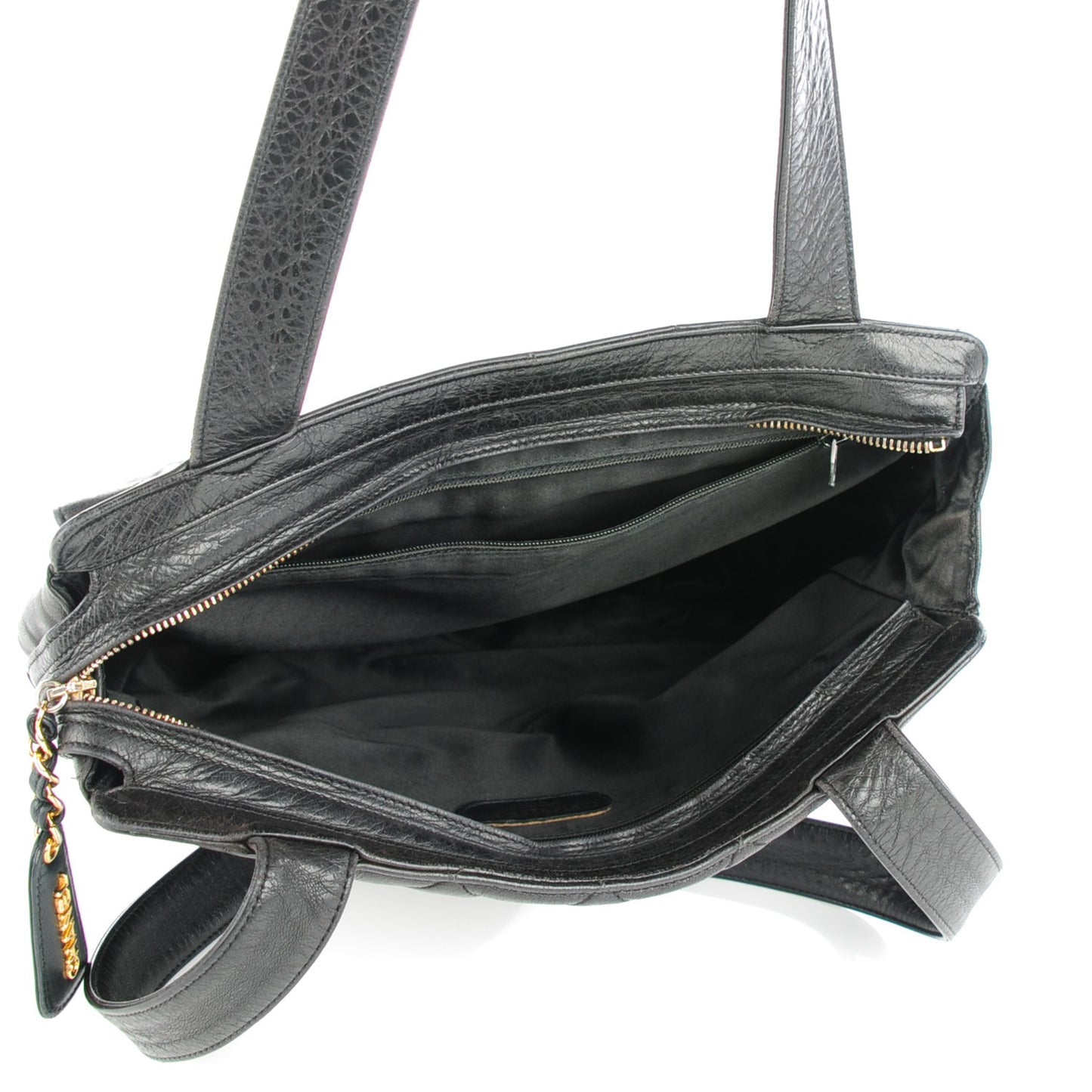 Lambskin Quilted Shoulder Bag Black