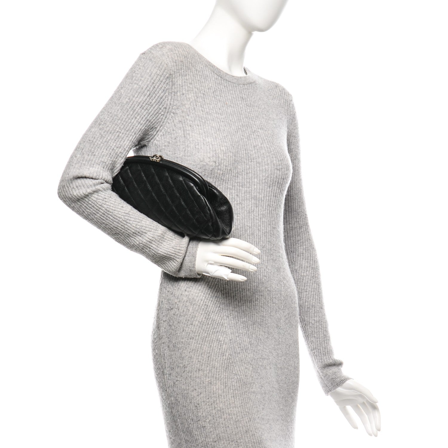Chanel Caviar Quilted Timeless Clutch Black 2 of 8