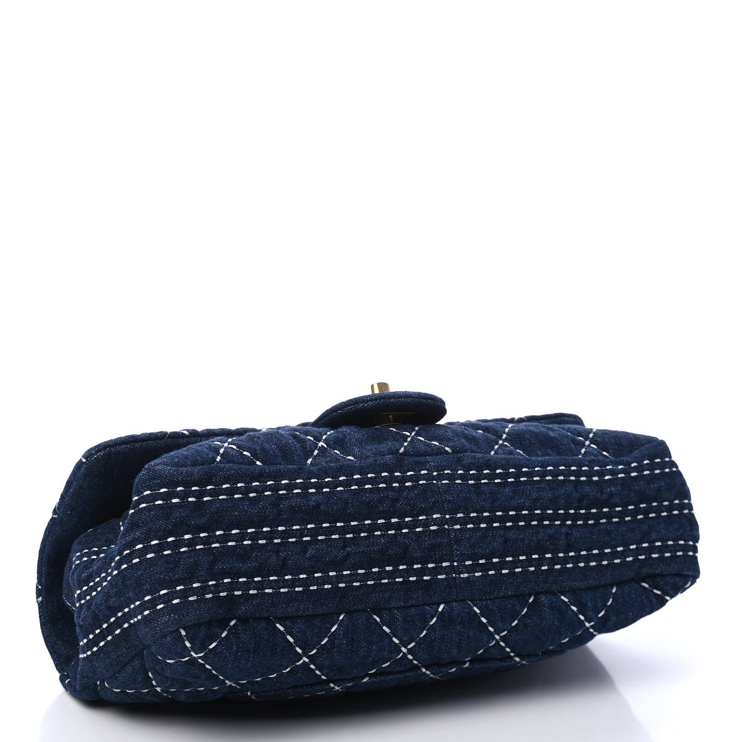 Denim Quilted Medium Denim Trip Single Flap Blue