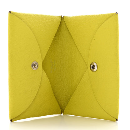 Hermes Chevre Mysore Calvi Card Case Lime 5 of 7