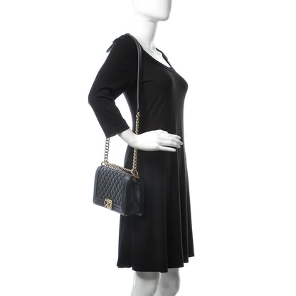 Chanel Lambskin Quilted Medium Boy Flap Black 2 of 9