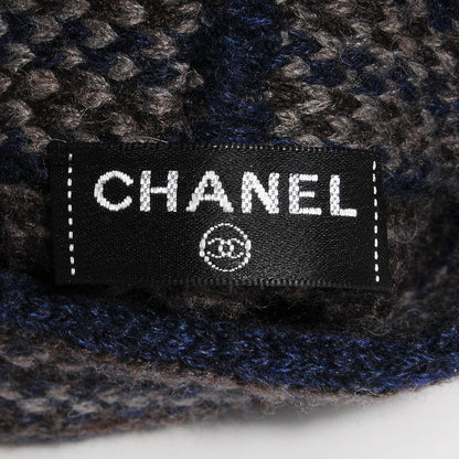 Chanel Wool Linen Crystal CC Fingerless Gloves 5 of 5