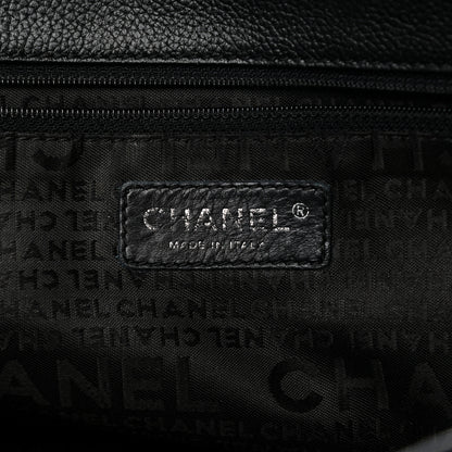 Chanel Calfskin Mademoiselle Lock Cerf Shopper Tote Black 7 of 12