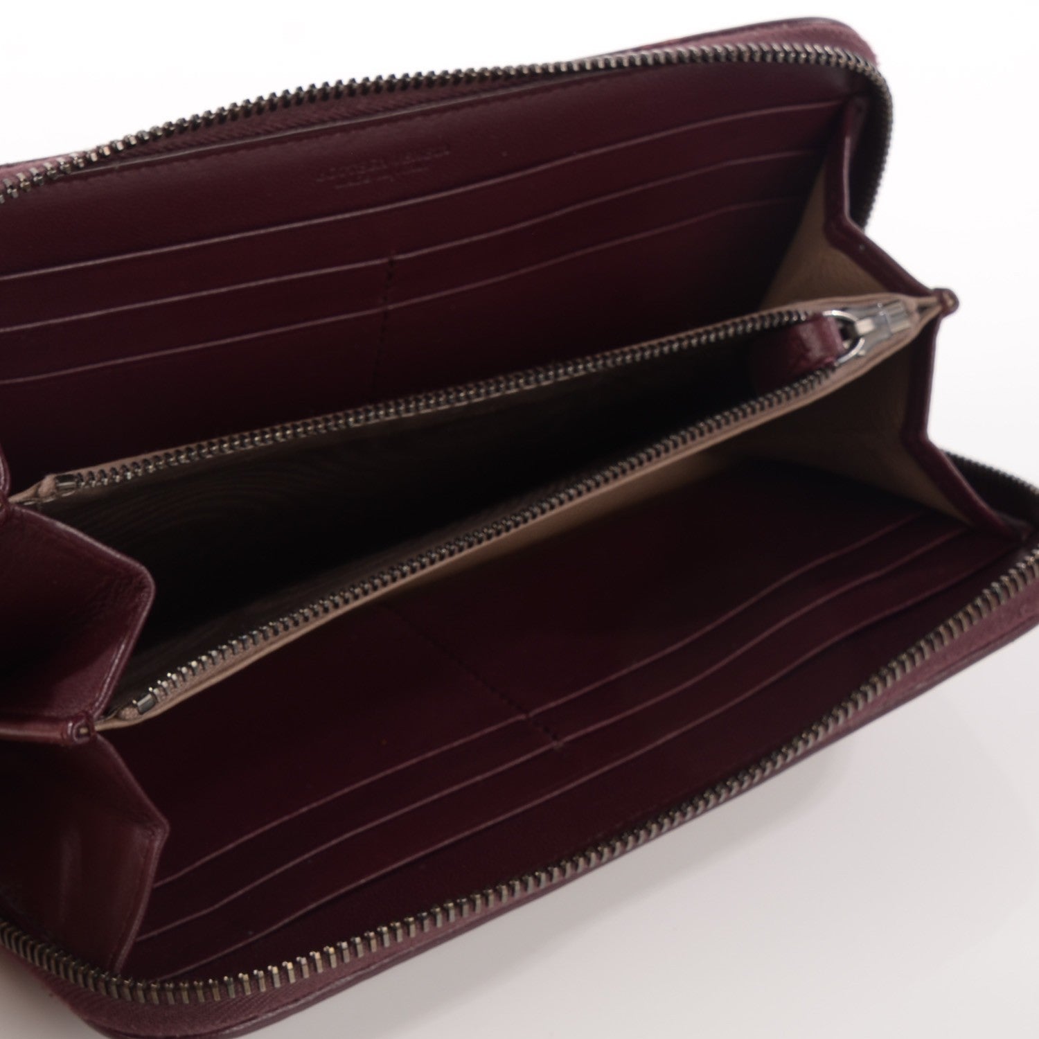 Bottega Veneta Nappa Intrecciato Zip Around Wallet Aubergine 4 of 8